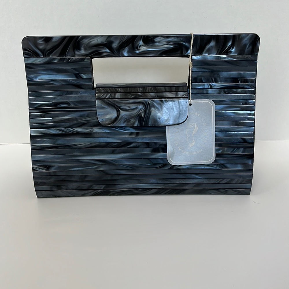 Saddle River vintage grey clutch